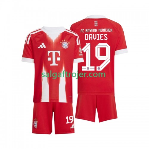 Bayern München Alphonso Davies 19 Fodboldtrøjer Børn Hjemmebanesæt 2025/26 Kort ærmer Bayern München Alphonso Davies 19 Fodboldtrøjer Børn Hjemmebanesæt 2025/26 Kort ærmer